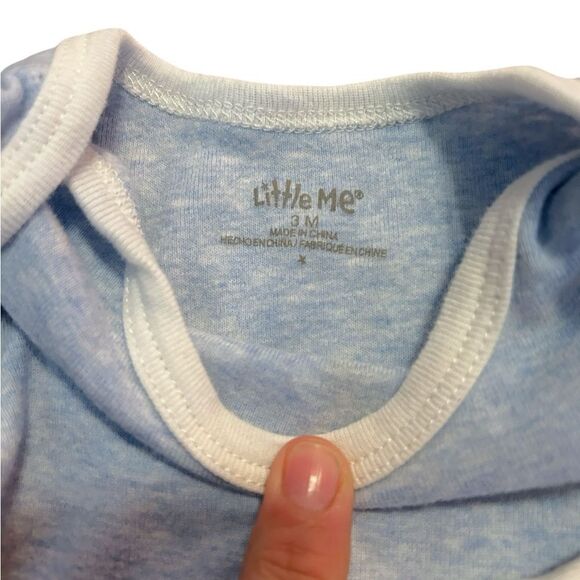 Little Me 100% Cotton Dinosaur Shortsleeve Onesies Bundle Set, 3 Months - Picture 5 of 6